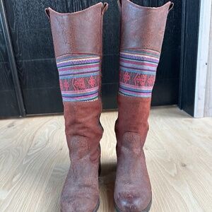 BC Footwear, Whiskey Suede and Leather Tall Western Boots, Womens 7.5